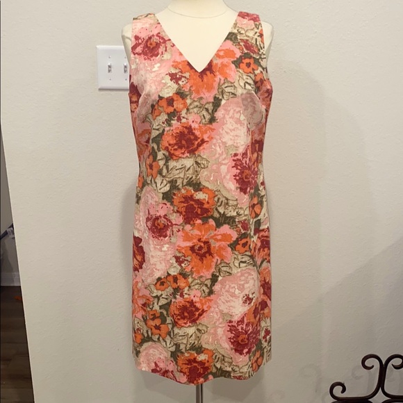 Talbots Dresses & Skirts - Talbots Pink Floral Sleeveless Dress Sz 12 12P Petite NWOT